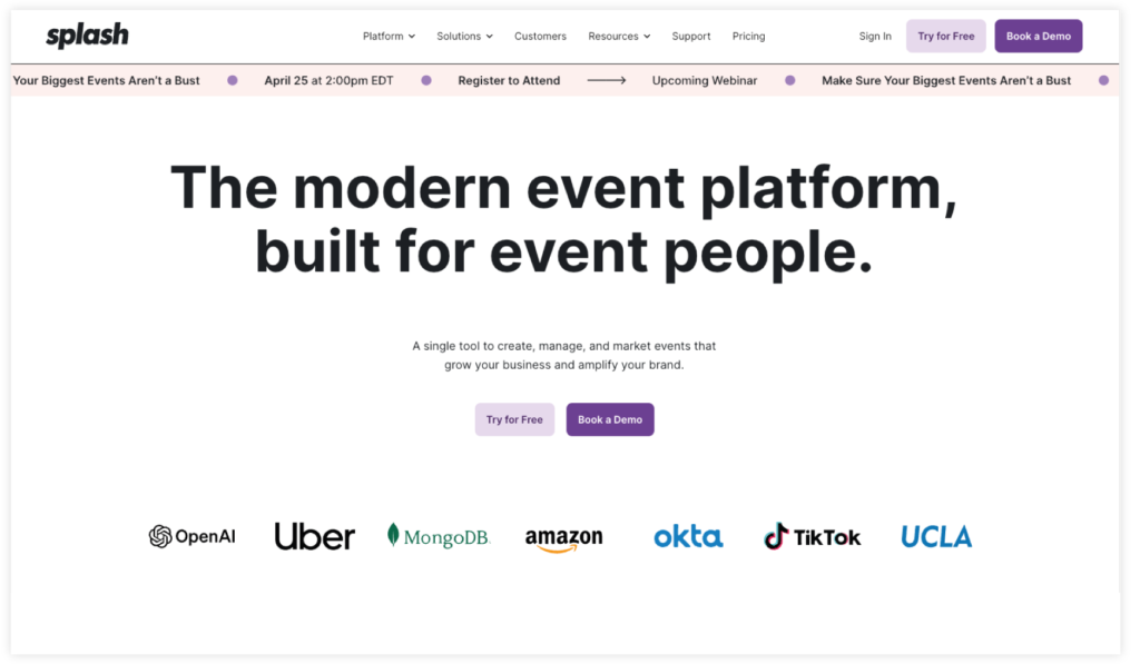 splash event platform