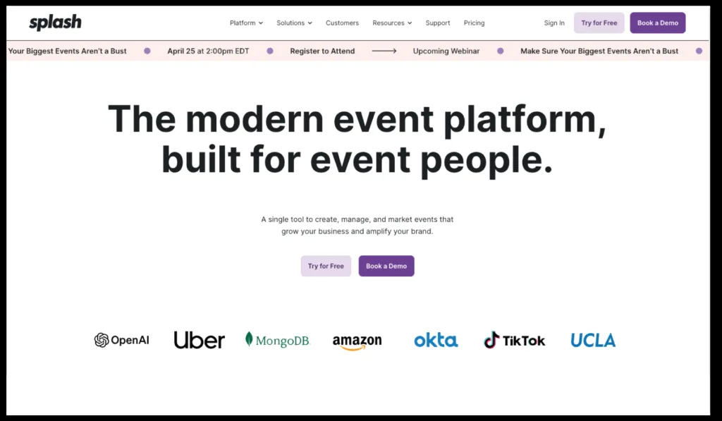 splash event platform