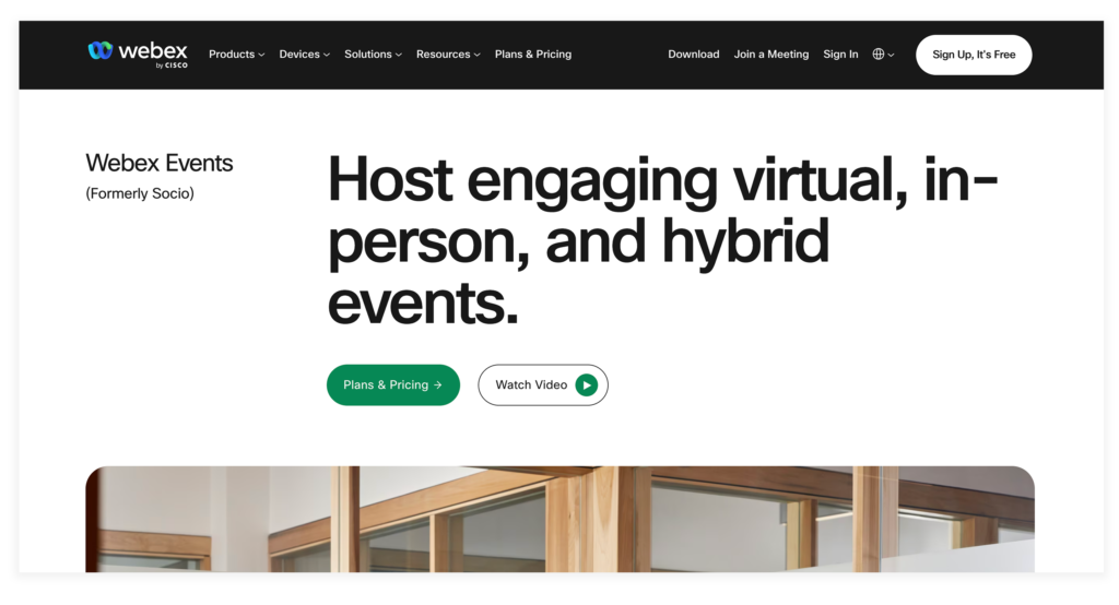 webex logiciel de gestion des événements