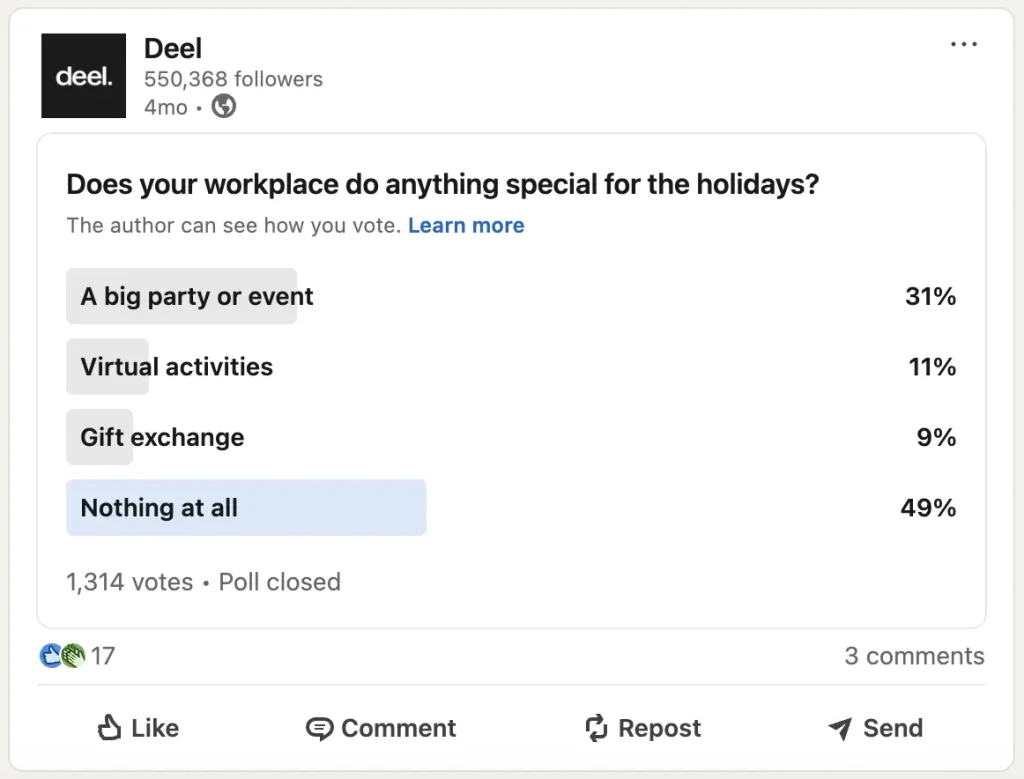 Deel Poll Example