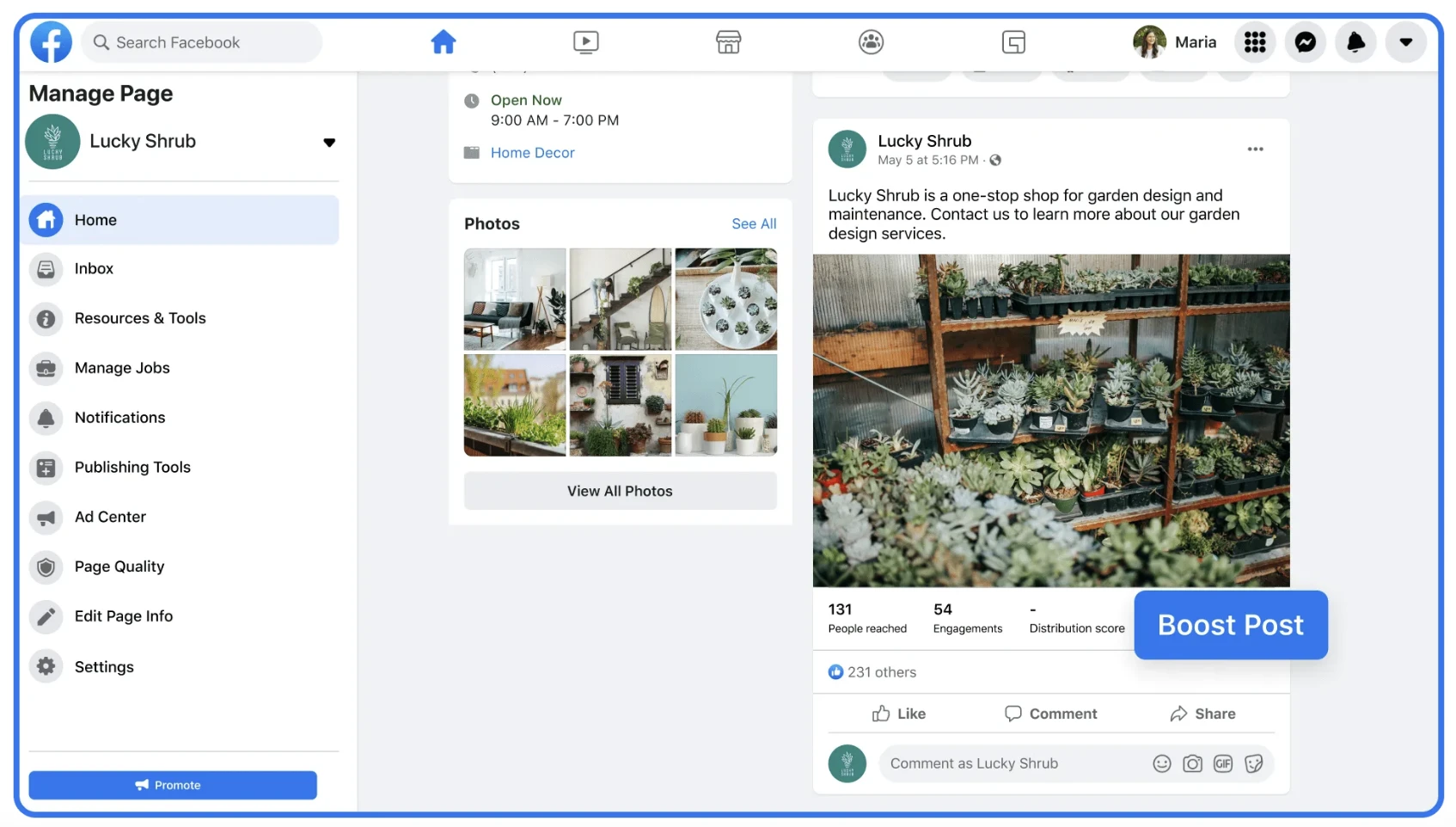 facebook event boosted post example